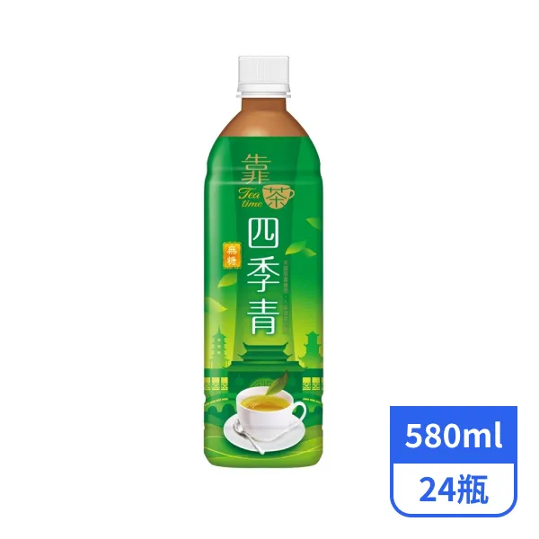 【波蜜】靠茶四季青茶-無糖580mlx24瓶