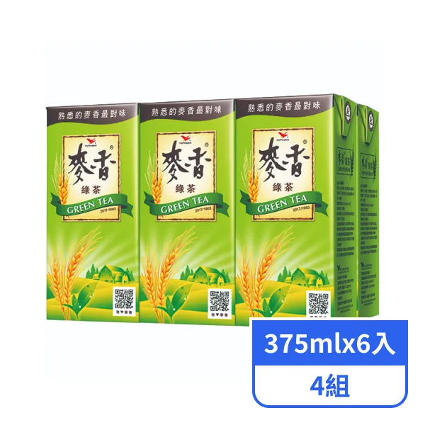 【統一】麥香綠茶 (375mlx6入)x4組