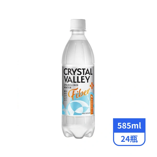 【Crystal Valley礦沛】PLUS+纖維氣泡水585mlx24瓶