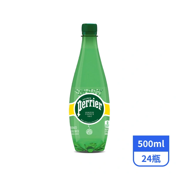【法國沛綠雅】氣泡天然礦泉水500mlx24瓶_效期2027/3/2