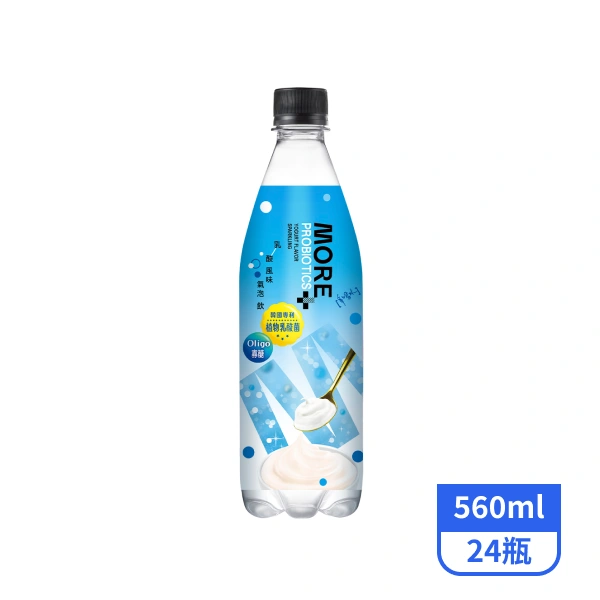 【多喝水】MORE+乳酸菌氣泡飲-乳酸風味560mlx24瓶