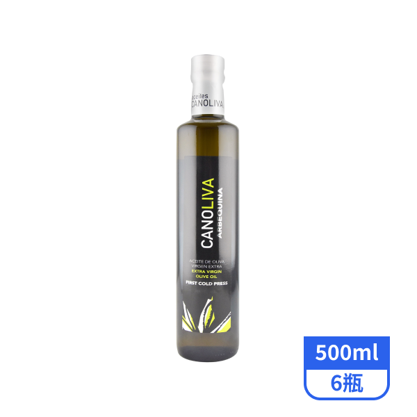 【橄欖諾娃】CANOLIVA第一道冷壓特級純橄欖油 500mlx6瓶