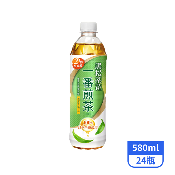 黑松】茶花一番煎茶(無糖) 580mlx24瓶- 全聯全電商