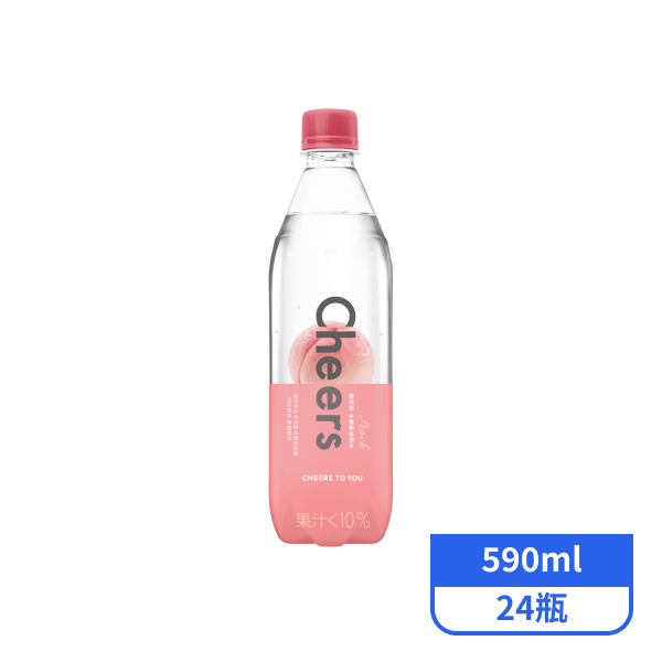 【泰山】Cheers Peach水蜜桃氣泡水590mlx24瓶