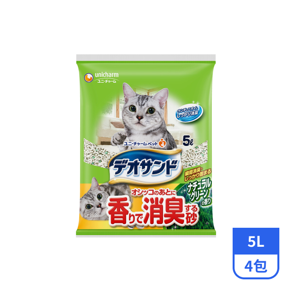 【Unicharm Pet】消臭大師-尿尿後消臭砂(森林香)5Lx4包