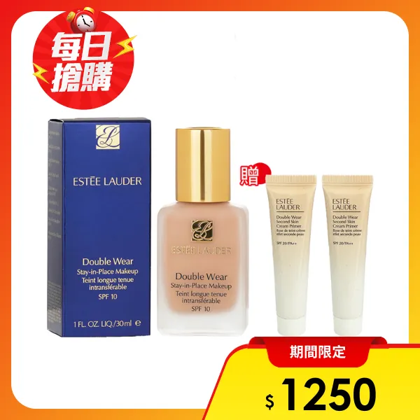 【ESTEE LAUDER 雅詩蘭黛】粉持久完美持妝粉底 30ml 加贈粉持久乖乖乳*2入(多款任選 航空版)