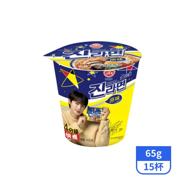 【不倒翁】韓國不倒翁金拉麵杯麵-原味 65gx15杯